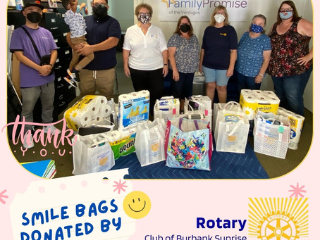 Smile Bags Courtesy of Burbank Sunrise Rotary