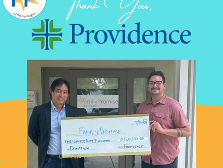 Providence Presents Monetary Donation